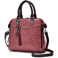 Vismiintrend Stylish Pink Leather Sling Satchel Handbag Top Handle Bags For Women & Girls| Shoulder Bags For Travel, College, Side Purse For Birthday, Anniversary Gift For Wife & Rakhi Gift For Sister