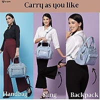 Vismiintrend Stylish Luxury Leather Office Handbag Shoulder Bags For Women | Ladies Purse | Satchel | Backpack | Birthday | Wife | Gift For Mother | Rakhi Gifts For Sisters (Blue)