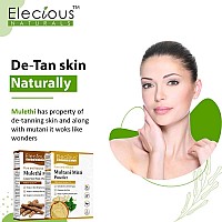 Elecious Mulethi Powder and Multani Powder Combo (200 grams + 200 grams) Ideal for skin, neck and hands | 100% Natural, Preservative-free