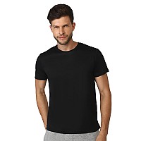 Hummel Budoc Round Neck Half Sleeve Solid Regular Fit Polyester Tshirt For Men Comfortable Breathable Fabric Stretchable For Ev