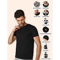 Hummel Budoc Round Neck Half Sleeve Solid Regular Fit Polyester Tshirt For Men Comfortable Breathable Fabric Stretchable For Ev