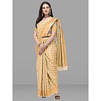 Jaanvi fashion Womens Banarsi Silk With Zari Jacquard Work Saree With Blouse Piece prashantiwhitegold