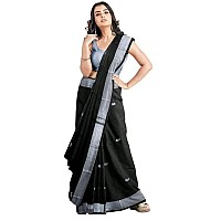 Florely Womens Paithani Cotton Silk Saree With Unstiched Blouse Piece