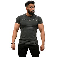 Fuaark Mens Round Neck Slim Fit Gym Active Wear Sports Tshirt For Workout Casual Wear Grey Xxlarge