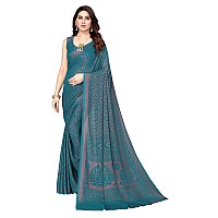 Winza Designer WDP Brasso Rati Rama W Plain Chiffon Stylish Saree For Women