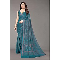 Winza Designer WDP Brasso Rati Rama W Plain Chiffon Stylish Saree For Women