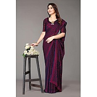 Winza Designer WDP Brasso Rati Navy Blue W Plain Chiffon Stylish Saree For Women