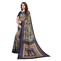 Yashika Womens Jacquard Georgette Saree (KUMUD Navy_W_Blue)