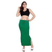 RANI SAAHIBA Womens Stretchy Slim Fishcut Petticoat Cotton Saree ShapewearSHP2SMP Green