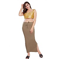 RANI SAAHIBA Womens Stretchy Slim Fishcut Petticoat Cotton Saree ShapewearSHP62SMBeige