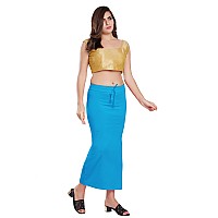 RANI SAAHIBA Womens Stretchy Slim Fishcut Petticoat Cotton Saree ShapewearSHP282XL3XLLt Aqua