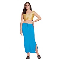 RANI SAAHIBA Womens Stretchy Slim Fishcut Petticoat Cotton Saree ShapewearSHP282XL3XLLt Aqua