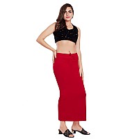 RANI SAAHIBA Womens Stretchy Slim Fishcut Petticoat Cotton Saree ShapewearSHP322XL3XLBlood Red