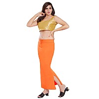 RANI SAAHIBA Womens Stretchy Slim Fishcut Petticoat Cotton Saree ShapewearSHP41LXLLt Orange