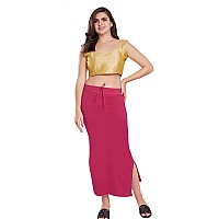 RANI SAAHIBA Womens Stretchy Slim Fishcut Petticoat Cotton Saree ShapewearSHP5SMFuchsia