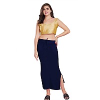 RANI SAAHIBA Womens Stretchy Slim Fishcut Petticoat Cotton Saree ShapewearSHP17LXLNavy Blue