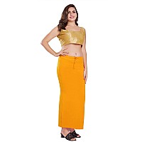 RANI SAAHIBA Womens Stretchy Slim Fishcut Petticoat Cotton Saree ShapewearSHP15LXLG Yellow