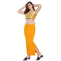 RANI SAAHIBA Womens Stretchy Slim Fishcut Petticoat Cotton Saree ShapewearSHP15LXLG Yellow