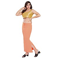 RANI SAAHIBA Womens Stretchy Slim Fishcut Petticoat Cotton Saree ShapewearSHP64LXLMelon Orange