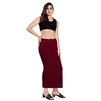 RANI SAAHIBA Womens Stretchy Slim Fishcut Petticoat Cotton Saree ShapewearSHP14SMR Maroon