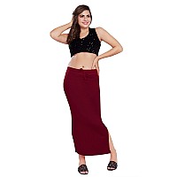 RANI SAAHIBA Womens Stretchy Slim Fishcut Petticoat Cotton Saree ShapewearSHP14SMR Maroon