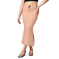 ZORNITSA Lycra Saree Shapewear Petticoat for Women Cotton Blend Stretchable Saree Petticoat Shape wear Dress for Saree Skirts