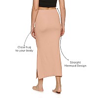 ZORNITSA Lycra Saree Shapewear Petticoat for Women Cotton Blend Stretchable Saree Petticoat Shape wear Dress for Saree Skirts