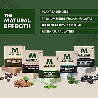 Matural All Natural Handmade Bar Soap For Men, Super Value Combo of All 5 Organic Soaps for Bath, (Aloe Vera, Charcoal, Cedarwood, Sage & Coffee) - 120 Gm * 5 (Pack Of 5)