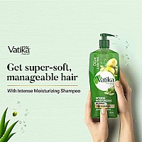 Dabur Vatika Aloe Vera & Olive Intense Moisturising Shampoo-640ml | Upto 24 hour Hydration | With Goodness of Vitamin E | Nourishes and Strengthens Damaged Hair | For Dry and Frizz-Free Hair