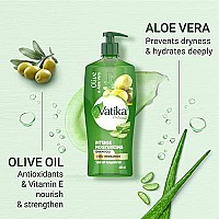 Dabur Vatika Aloe Vera & Olive Intense Moisturising Shampoo-640ml | Upto 24 hour Hydration | With Goodness of Vitamin E | Nourishes and Strengthens Damaged Hair | For Dry and Frizz-Free Hair