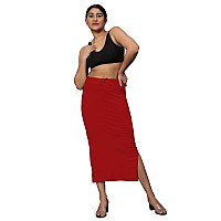 Jaanvi fashion Womens Cotton Mermaid Saree Shapewear,Petticoat,Skirt, Comfortwear (Mermaid-Milano-red-XL)