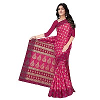 TAMAIRA FASHION Womens Plain Weave Pure Cotton Saree Without Blouse PieceAB35DarkPink