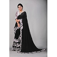 SM TRENDZ Bollywood Shibori Printed Georgette Ruffle Saree