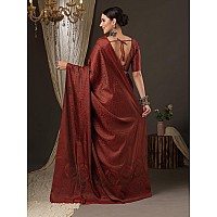 AKHILAM Womens Woven Design Zari Work Banarasi SIlk Saree With Unstitched Blouse Piece (Maroon_SOHNA2002)