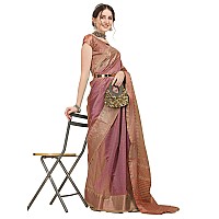 EthnicJunction Womens Silk Blend Zari Woven Kanjivaram Saree With Blouse Piece (Ej7067-Kalyani-Falsa_Falsa), Purple