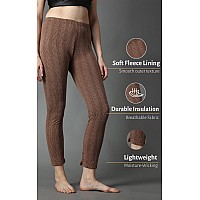 Wearslim Winter Thermal Bottom Underwear For Women Ultra Soft Winter Warmer Inner Wear Johns Pant Lower Color Brown Size