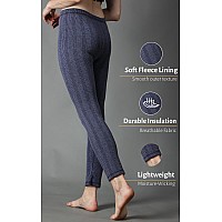 Wearslim Winter Thermal Bottom Underwear For Women Ultra Soft Winter Warmer Inner Wear Johns Pant Lower Color Blue Size L