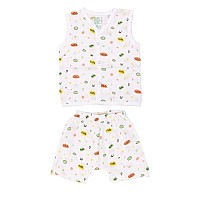 A Toddler Thing Organic Cotton Muslin Jabla Shorts White Jhabla For Boys Girls Comfy Jabala Sleeveless Vest Baby