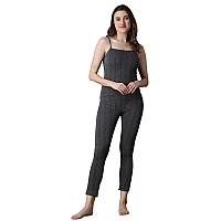 Wearslim Womens Cotton Quilted Winter Lightweight Thermal Underwear For Women Long Johns Bottom And Spaghetti Set With Fleece Li