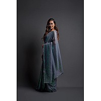 Regolith Designer Sarees Womens Jacquard Polyester Saree SequenceCollectionGrey