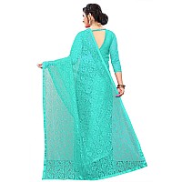 LOROFY Womens Jacquard Net Saree BrasossDowny