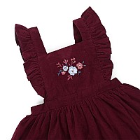 Haus Kinder Baby Girl Frocks And Dresses With Tshirt Premium 100 Cotton For 912 Months Maroon