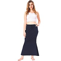 XOYA Lycra Blended Saree Shapewear for WomenFishcut Fit Shapewear Petticoat for Women Saree - Navy Blue S