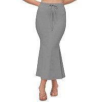 XOYA Lycra Blended Saree Shapewear for WomenFishcut Fit Shapewear Petticoat for Women Saree - Grey 3XL