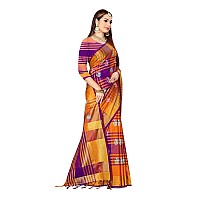 DHRUVI TRENDZ Cotton Silk Women Saree (DT-S2105-1_Purple)