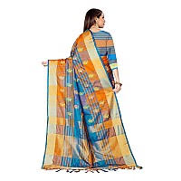 DHRUVI TRENDZ Cotton Silk Women Saree (DT-S2105-1_SkyBlue)