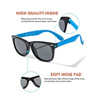 Rocf Rossini Flexible Kids Sunglasses Polarized Toddler Sun Glasses Girls Boys Shades Uv400 Protection Eyewear For Age 28 Blac