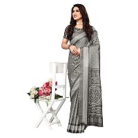 Bee M Pee Designer Silk Cotton Blend (Fancy Party Stylish Sarees for Women_Grey)