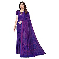 Bee M Pee Designer Chiffon Brasso Sarees for women WDP Rati BMPRoyal Blue