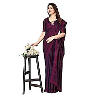 Bee M Pee Designer Chiffon Brasso Sarees for Women (WDP Rati BMP)_Navy